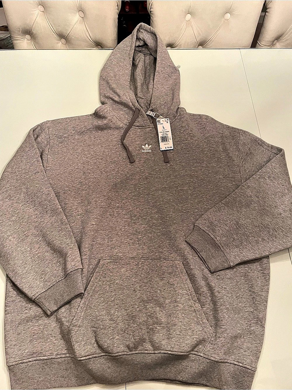 adidas Ess Hoodie in Gray Size XLarge NWT